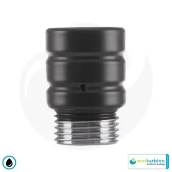 ecoturbino® ET10L Water-Saving Shower Adapter | Save Water and Energy (Gas, Electricity) | Reduce Costs by up to 40% when Showering + Emptying the Shower Head | black