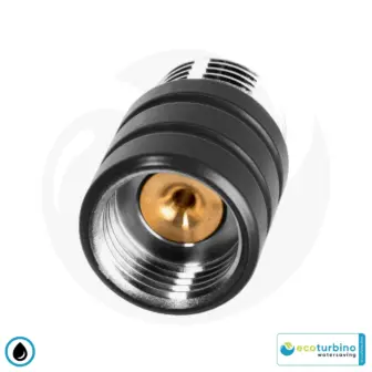 ecoturbino® ET10L Water-Saving Shower Adapter | Save Water and Energy (Gas, Electricity) | Reduce Costs by up to 40% when Showering + Emptying the Shower Head | black